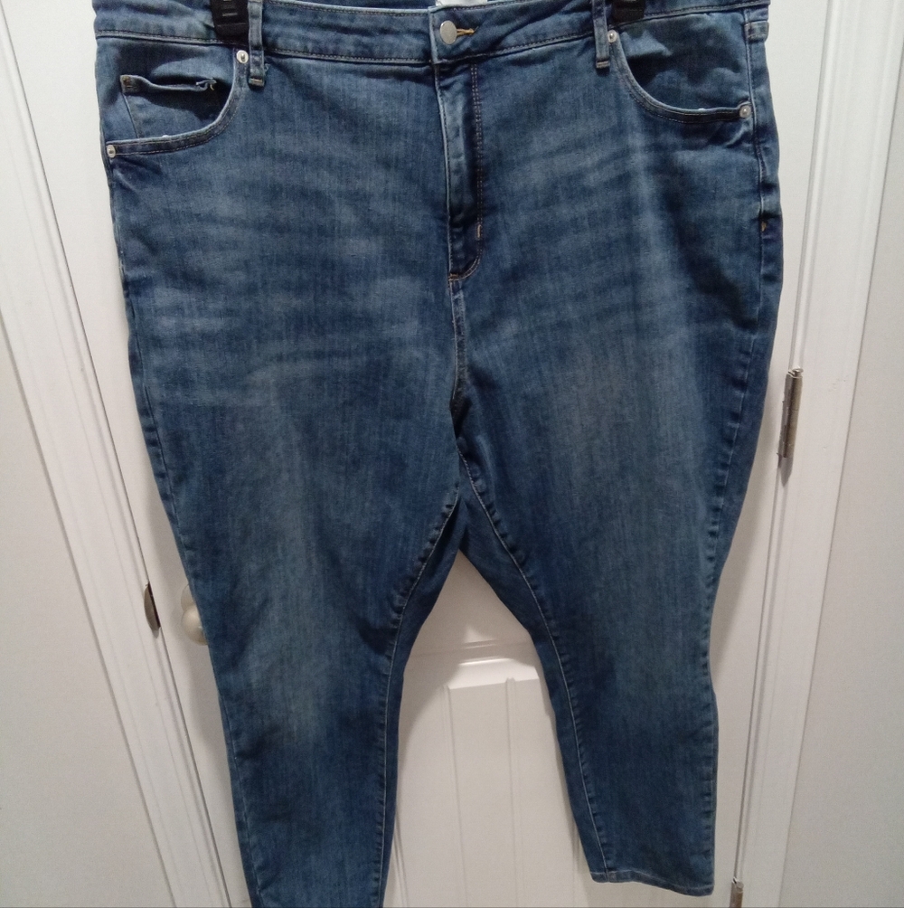 Sonoma Plus Size 22W High Rise Curvy Skinny Denim Blue Jeans
